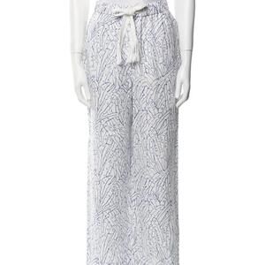 STAUD Alize Pant in White and Blue